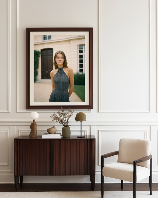 Halter Dress Portrait Art Print